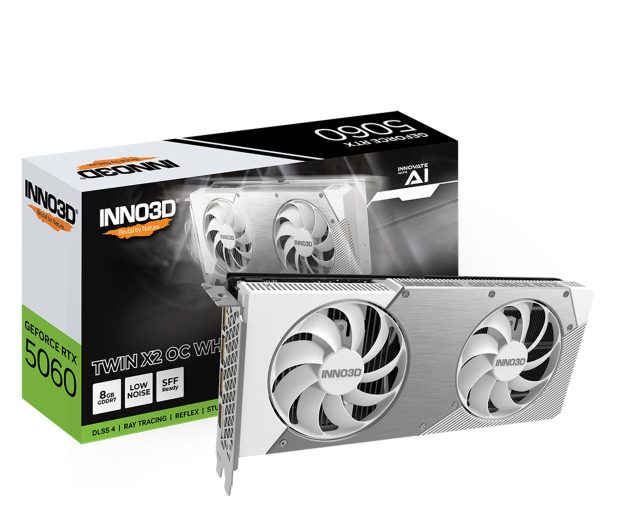 INNO3D GeForce RTX 5060 X2 OC White 8GB GDDR7 DLSS5 - 1352128 - zdjęcie
